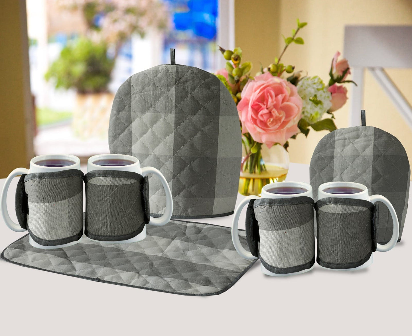 QUILTED 7PC COFFEE COZY SETS TCZ 007