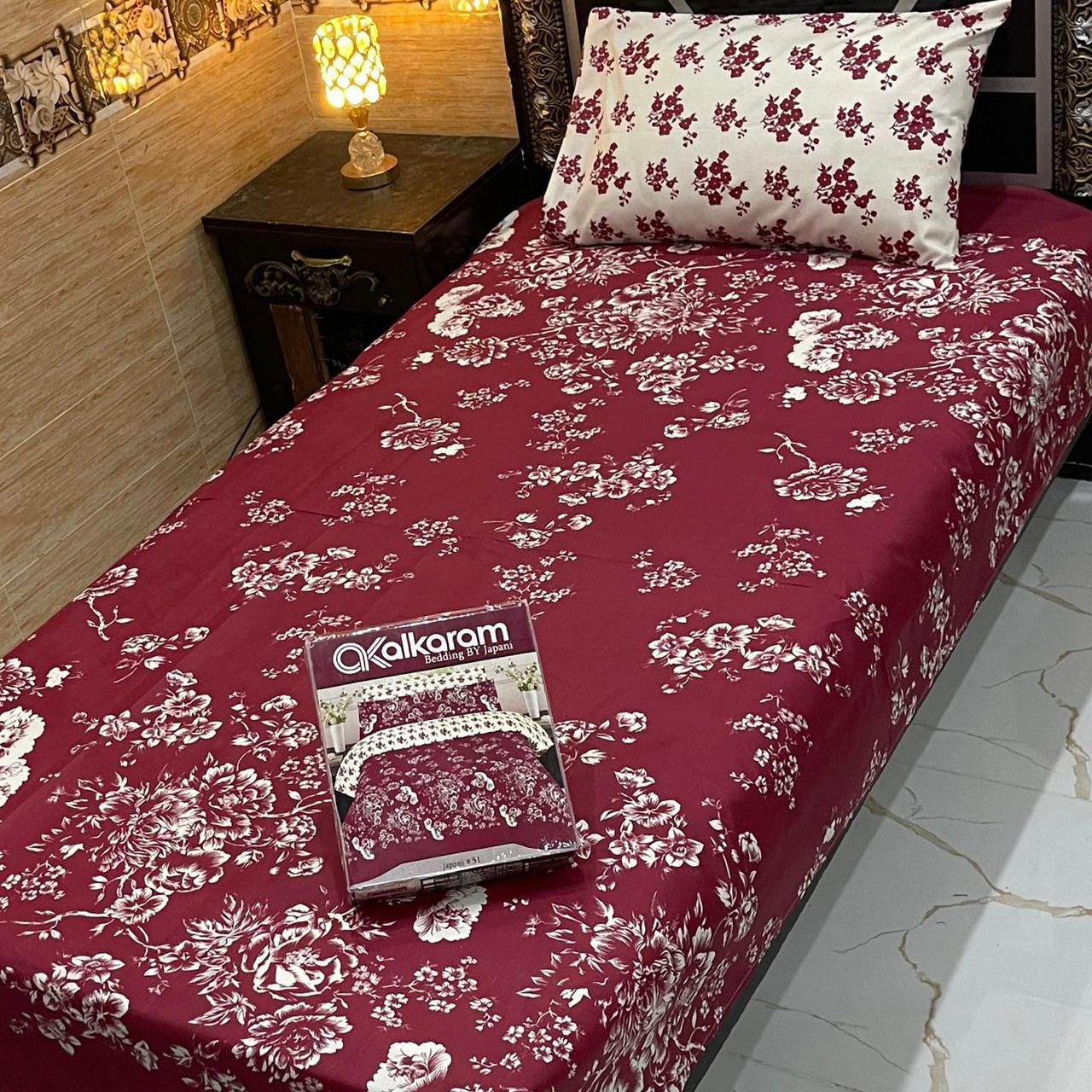 4 Pcs Single Pair Bedsheets (2x single bed sheets) 8883