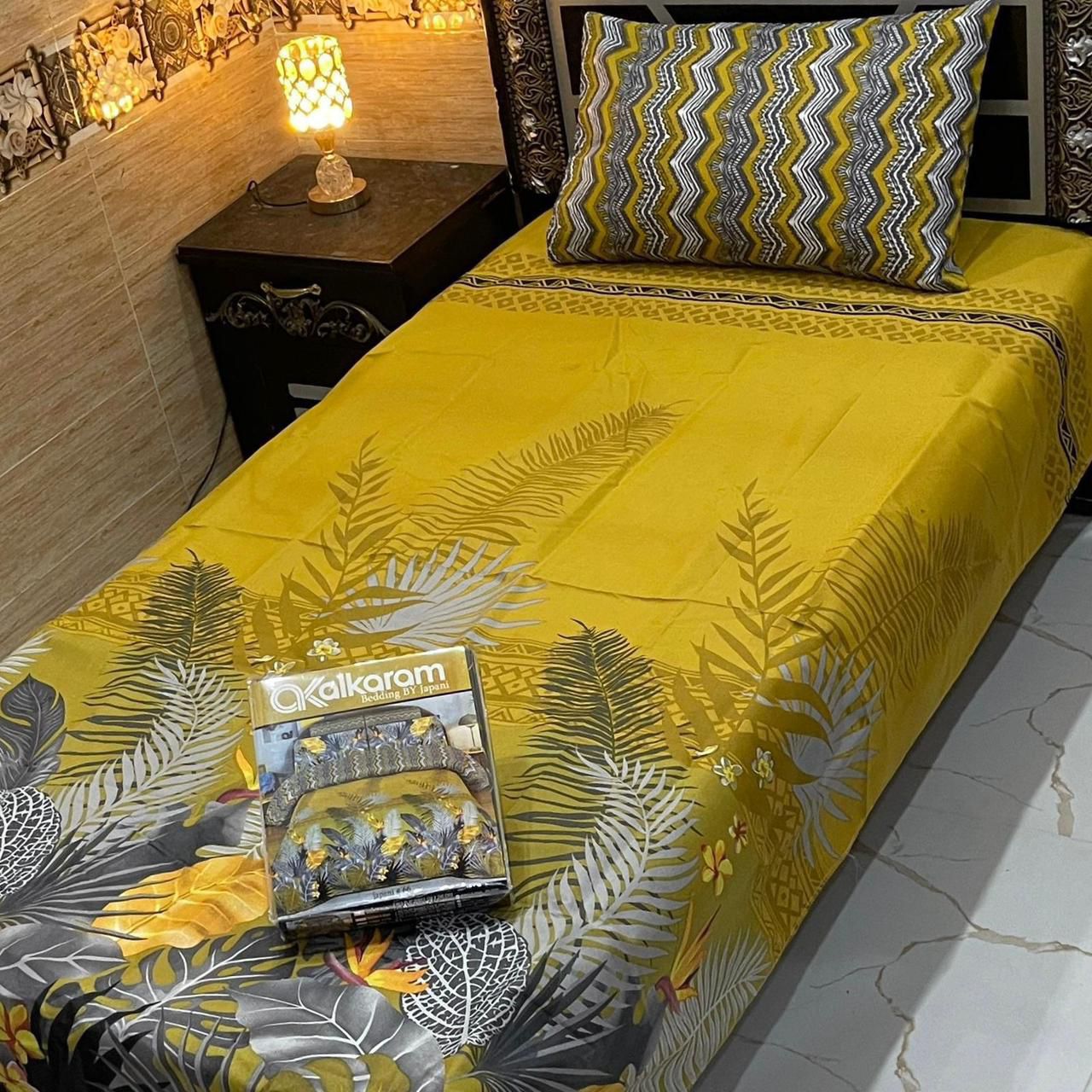 4 Pcs Single Pair Bedsheets (2x single bed sheets) 8882