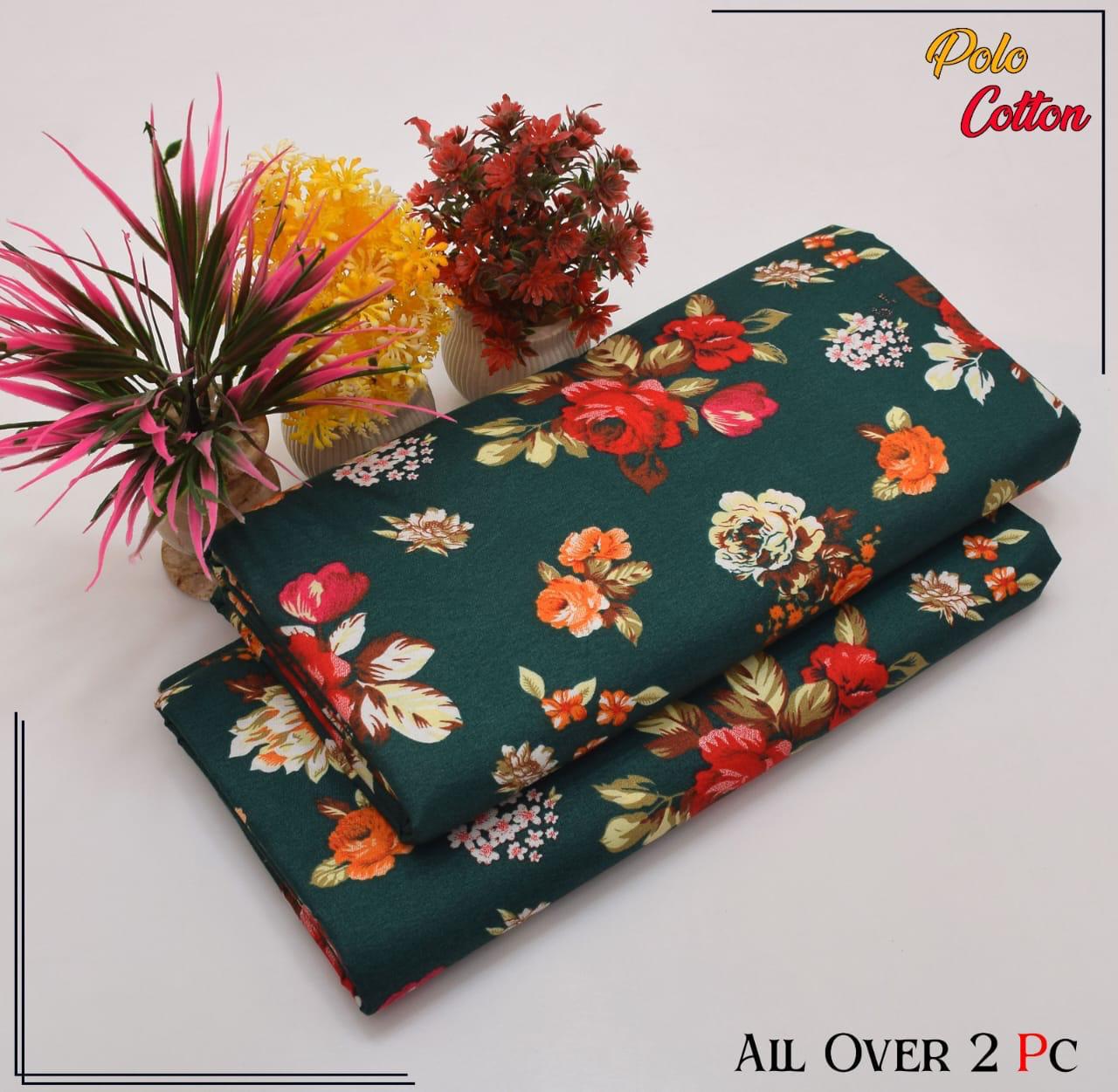 2 Piece – Cotton Digital Print Suit ( Design LS204)