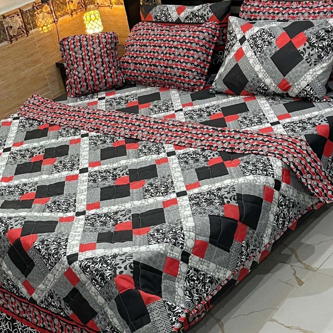 7 Pcs Comforter Set King Size Design KCC 00380
