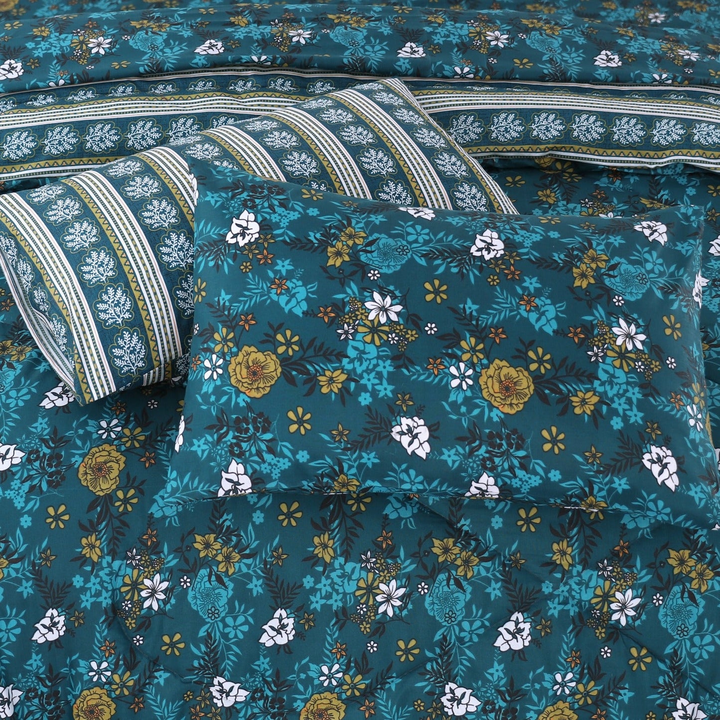 7 Pcs Comforter Set King Size Design KCC 00395