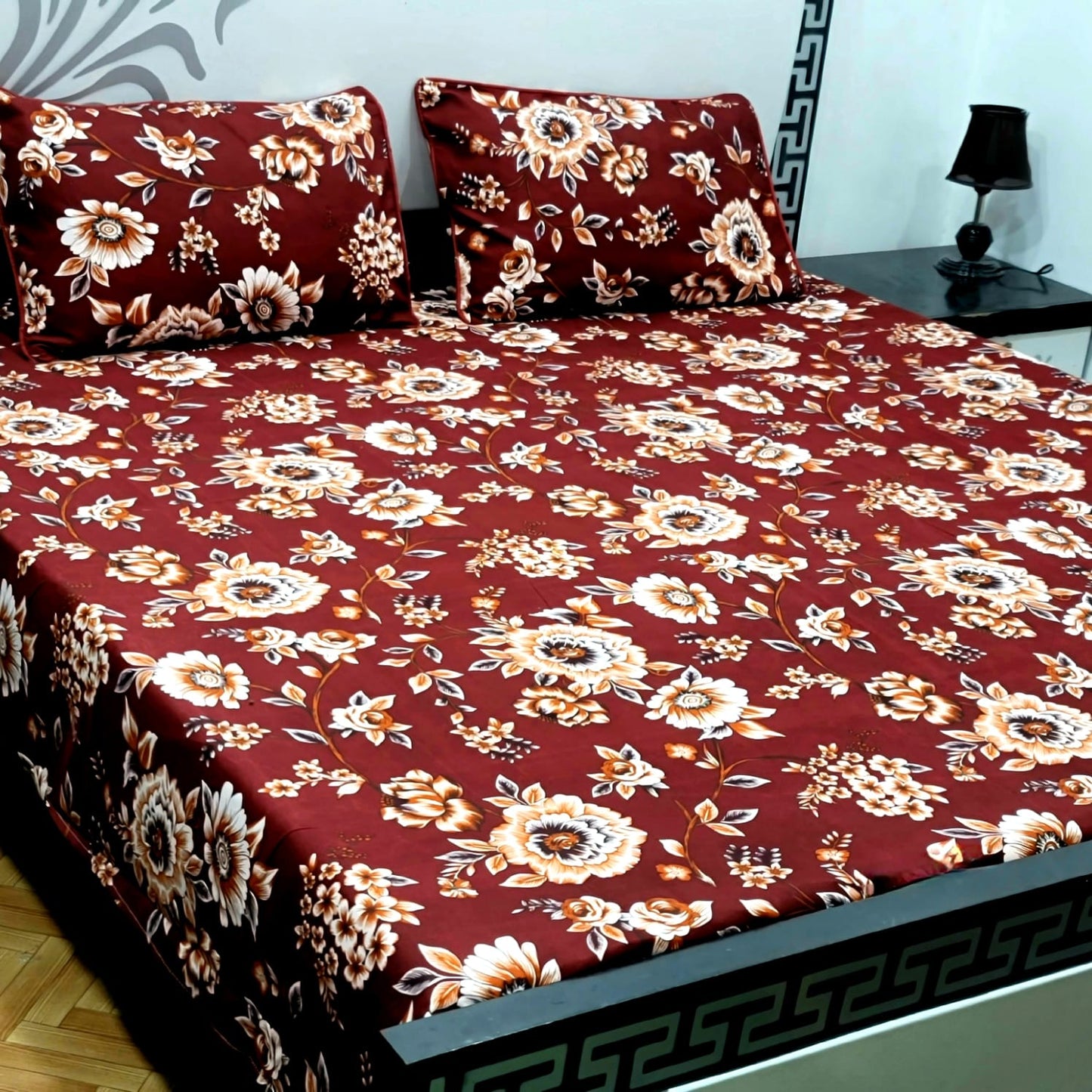 Cotton Satin King Size Bed Sheet STN 015