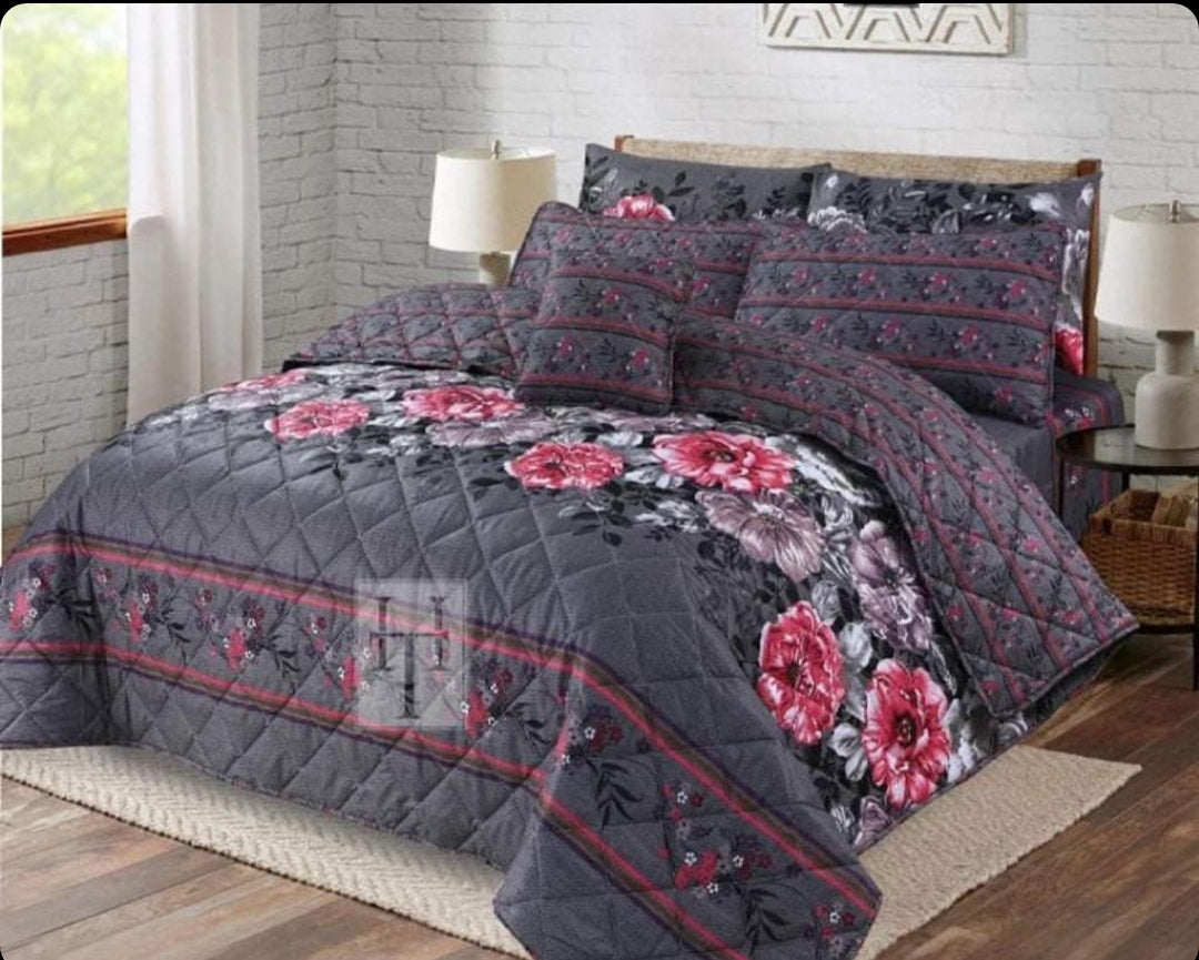 7 Pcs Comforter Set King Size Design KCC 90