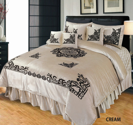 Embossed Velvet Bridal Bed Set MV-03