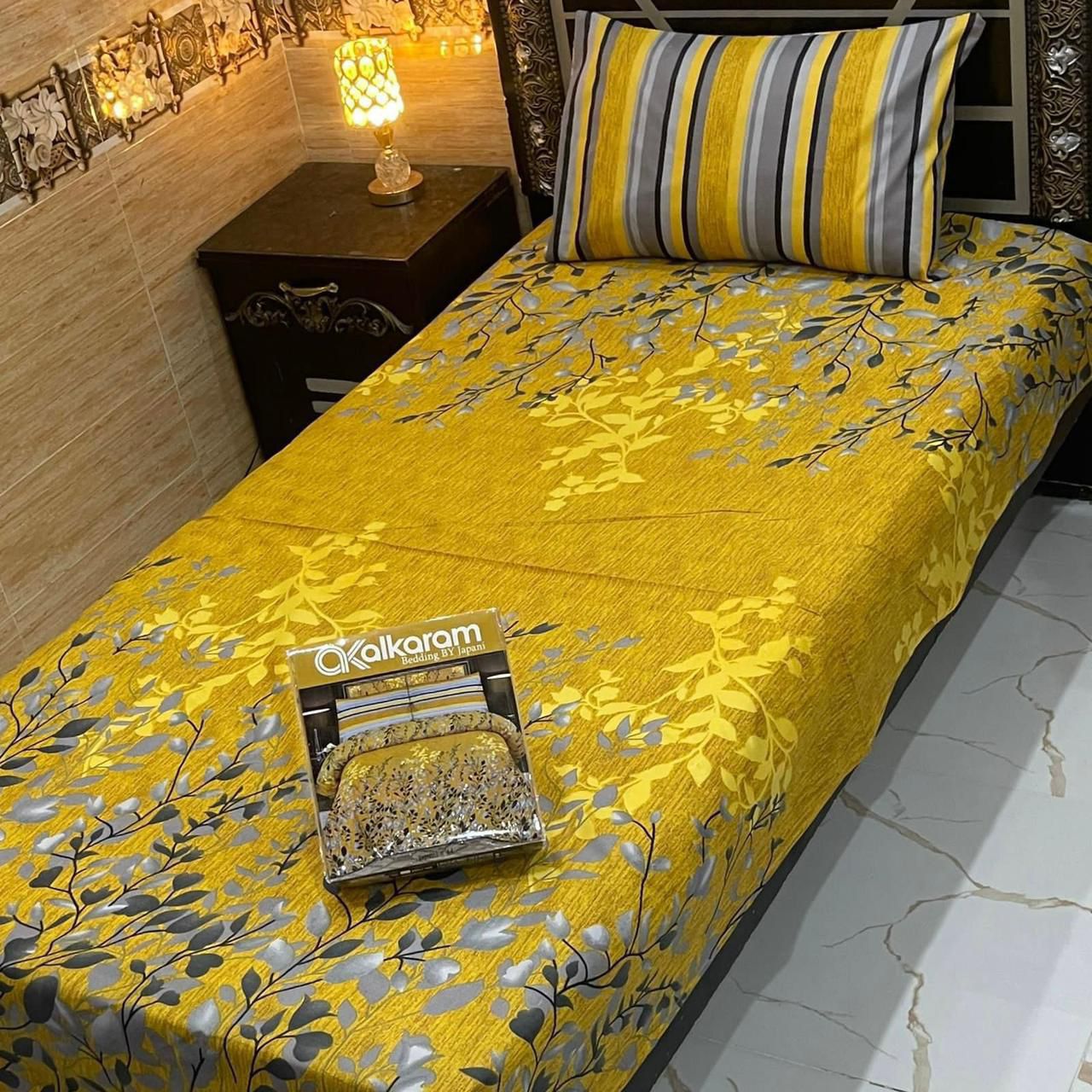 4 Pcs Single Pair Bedsheets (2x single bed sheets) 8885