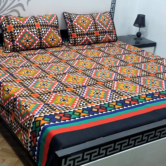 Cotton Satin King Size Bed Sheet STN 003