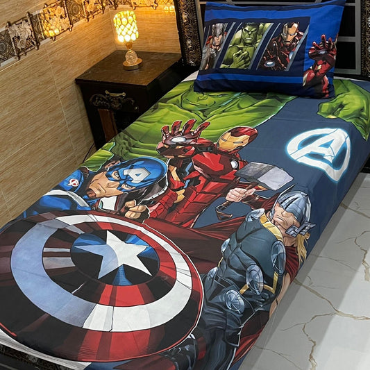 4 Pcs KIDS Single Pair Bedsheets (2x single bed sheets) KIDS 757