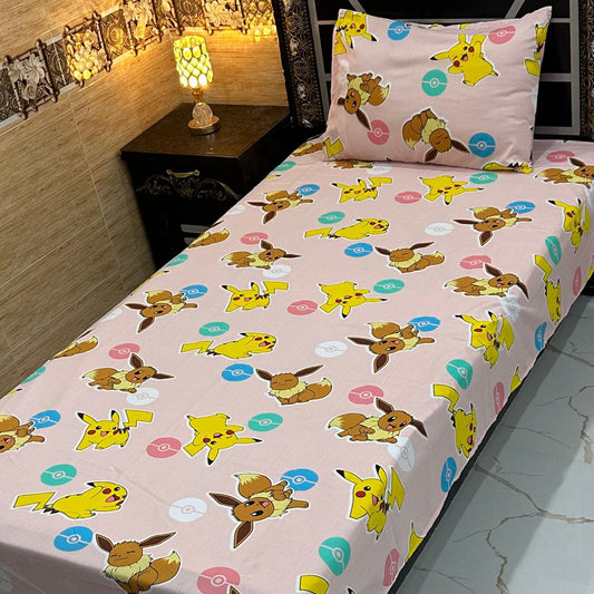 4 Pcs KIDS Single Pair Bedsheets (2x single bed sheets) KIDS 748