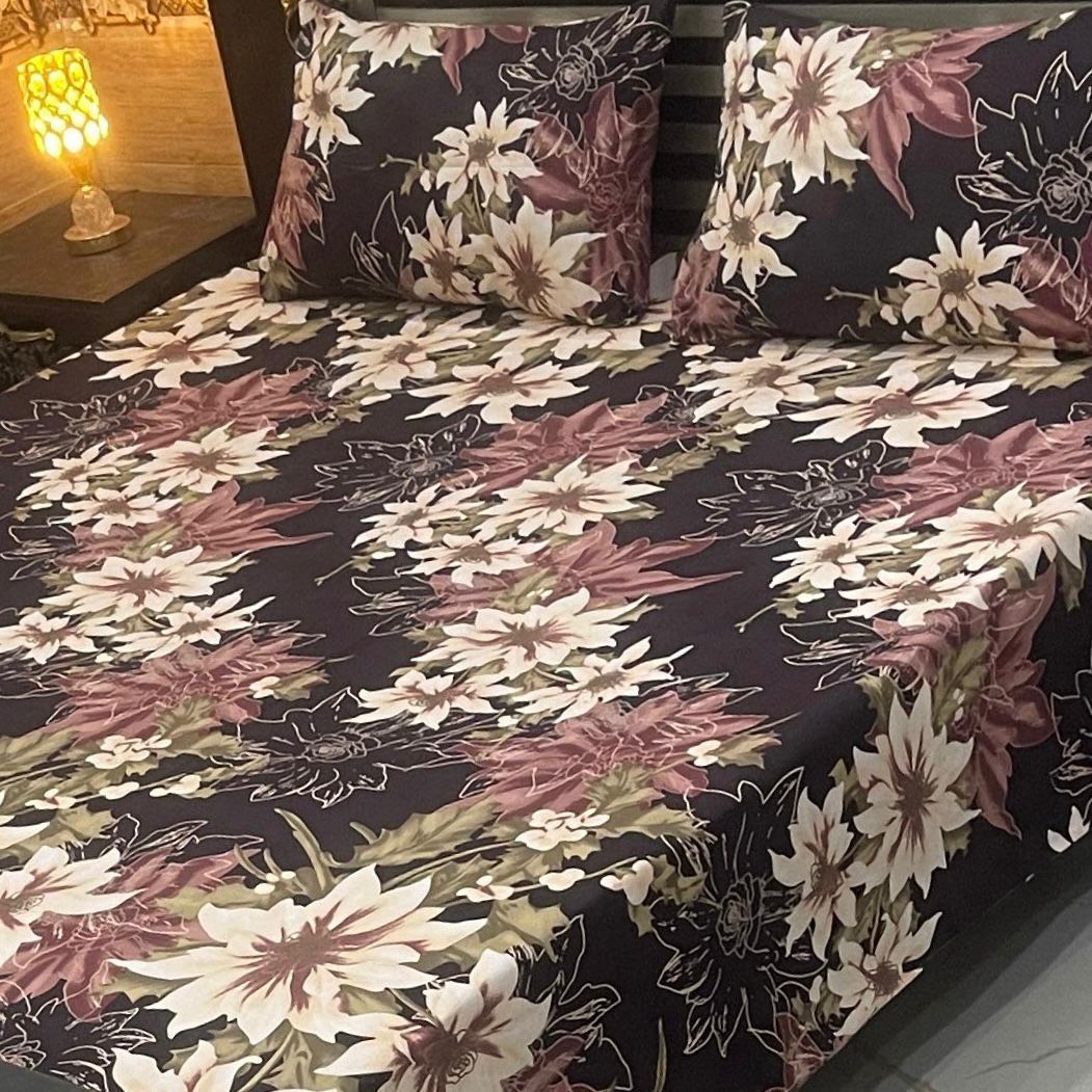 Cotton Satin King Size Bed Sheet STN 036