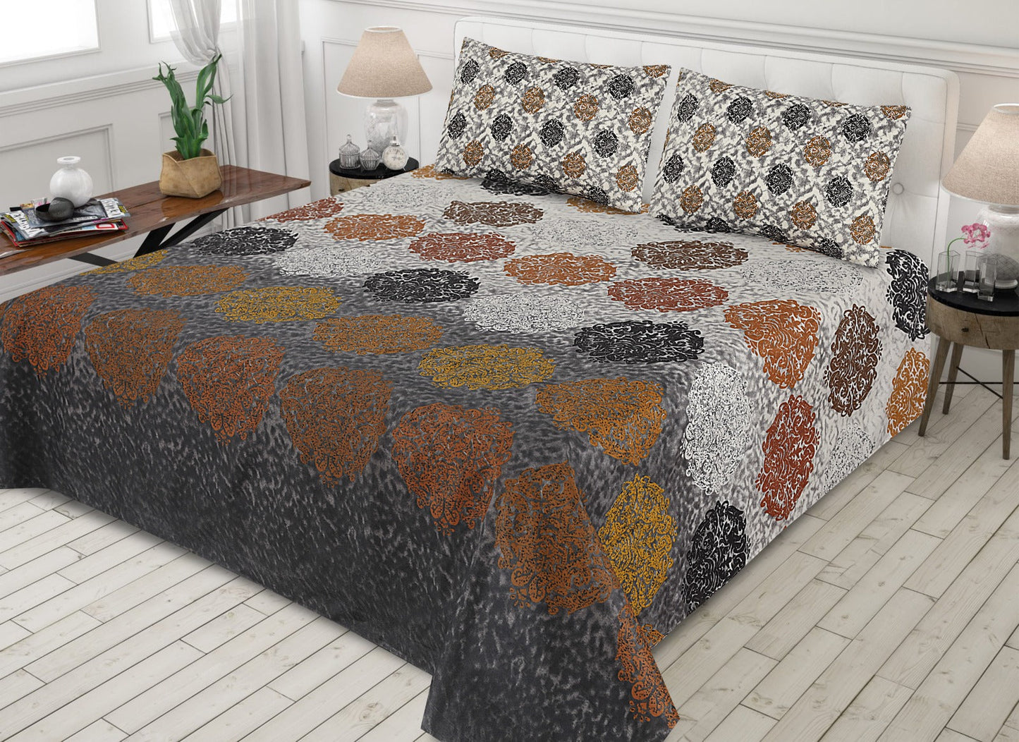 3 Pcs Cotton Bed sheet B 129