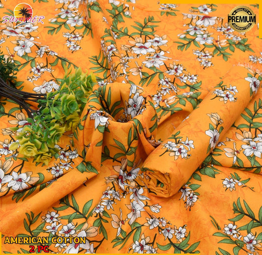 2 Piece – Cotton Digital Print Suit ( Design LS144)