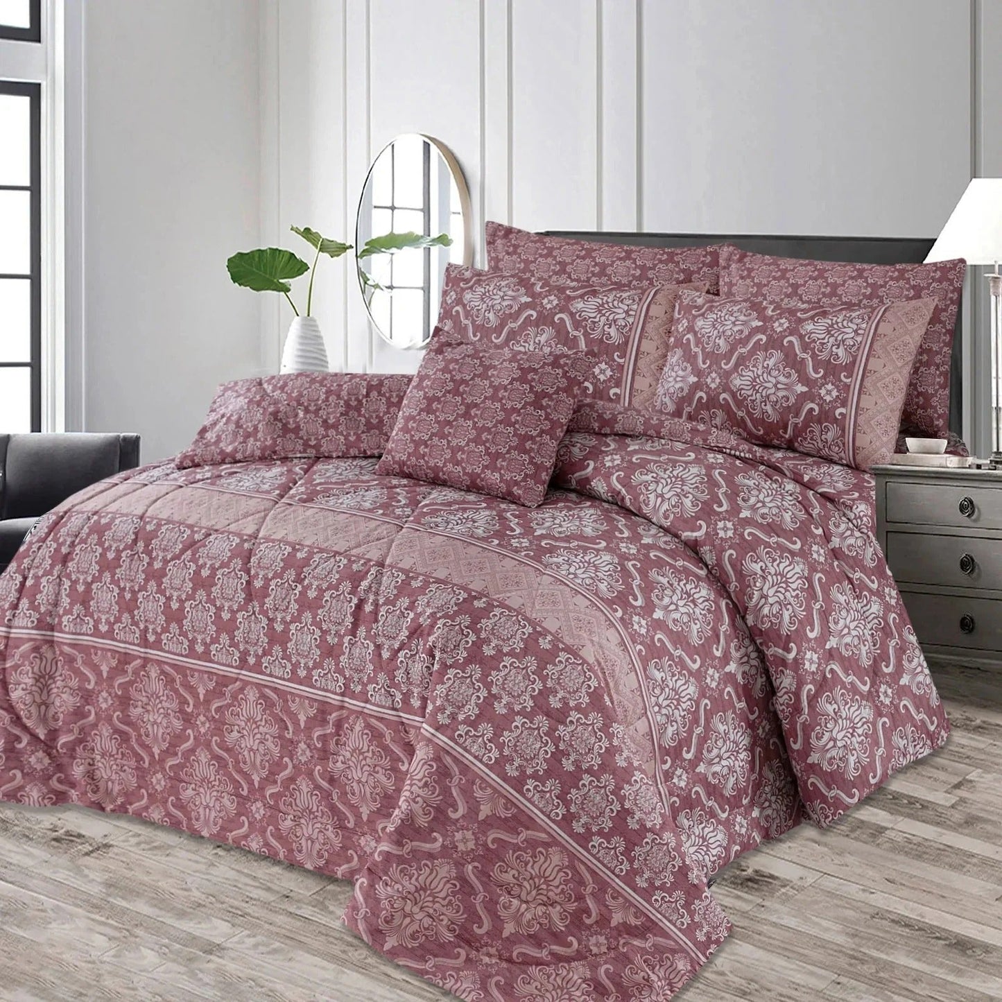 7 Pcs Comforter Set King Size Design KCC 00323
