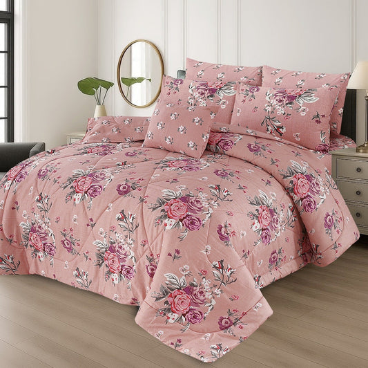 7 Pcs Comforter Set King Size Design KCC 00327