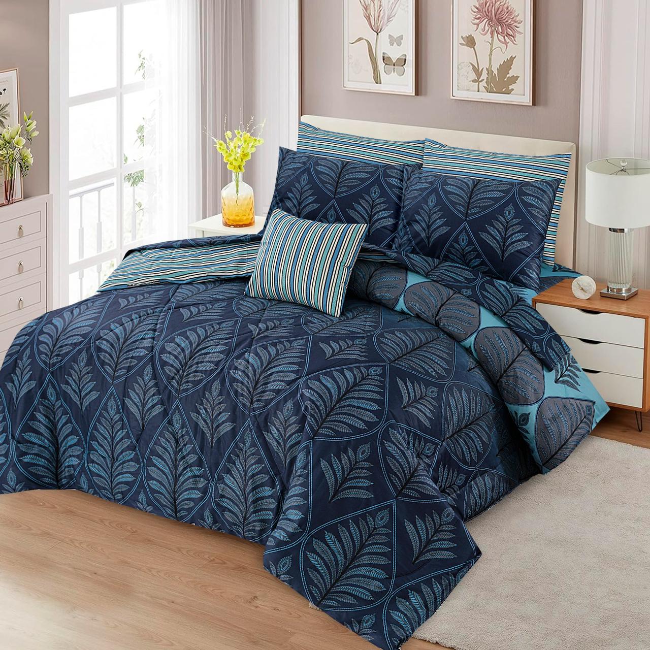 7 Pcs Comforter Set King Size Design KCC 00332