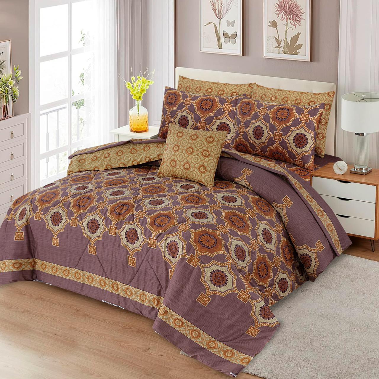 7 Pcs Comforter Set King Size Design KCC 00335
