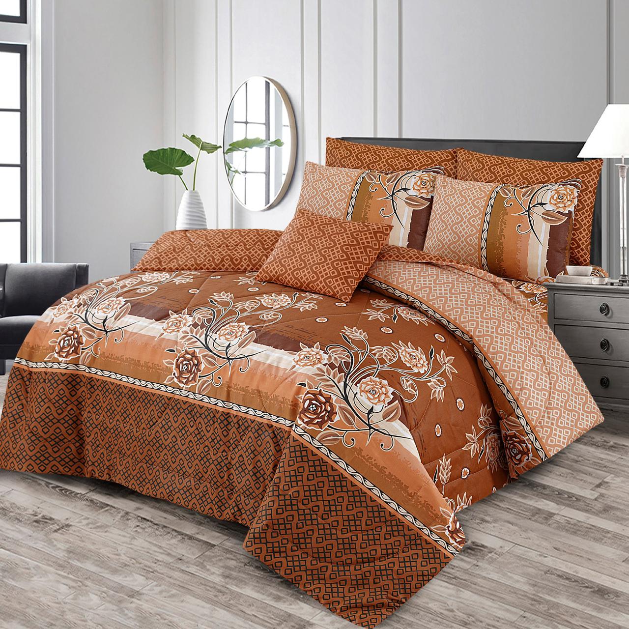 7 Pcs Comforter Set King Size Design KCC 00356