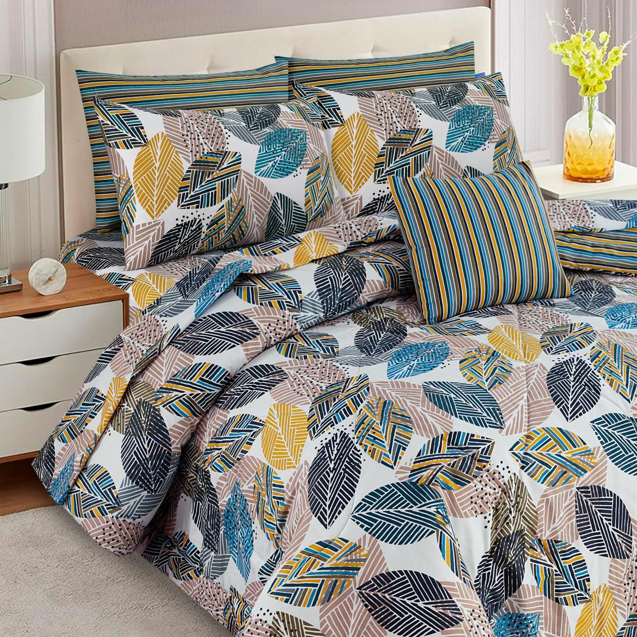 7 Pcs Comforter Set King Size Design KCC 00336