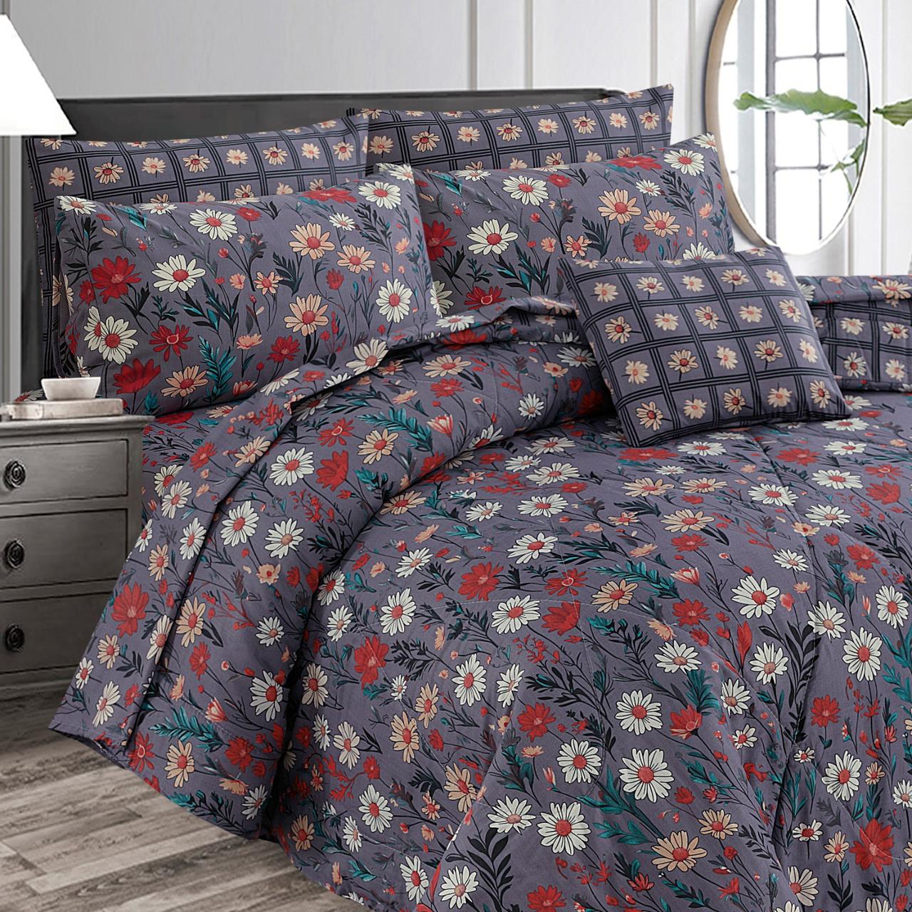 7 Pcs Comforter Set King Size Design KCC 00341