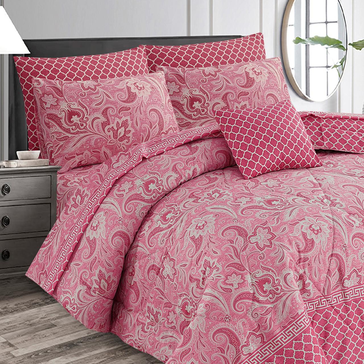 7 Pcs Comforter Set King Size Design KCC 00340