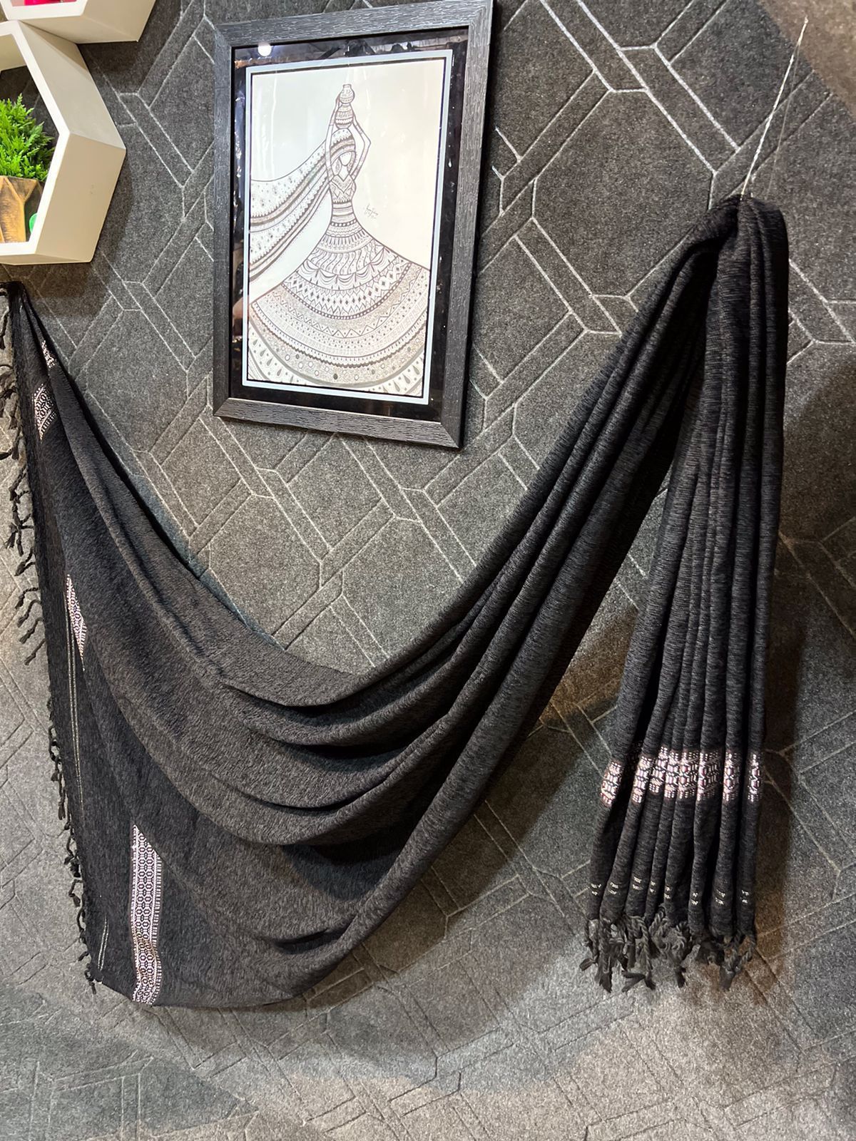 (Men's Velvet Shawl) 0216