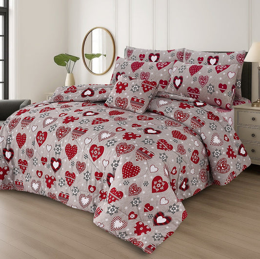 7 Pcs Comforter Set King Size Design KCC 00343
