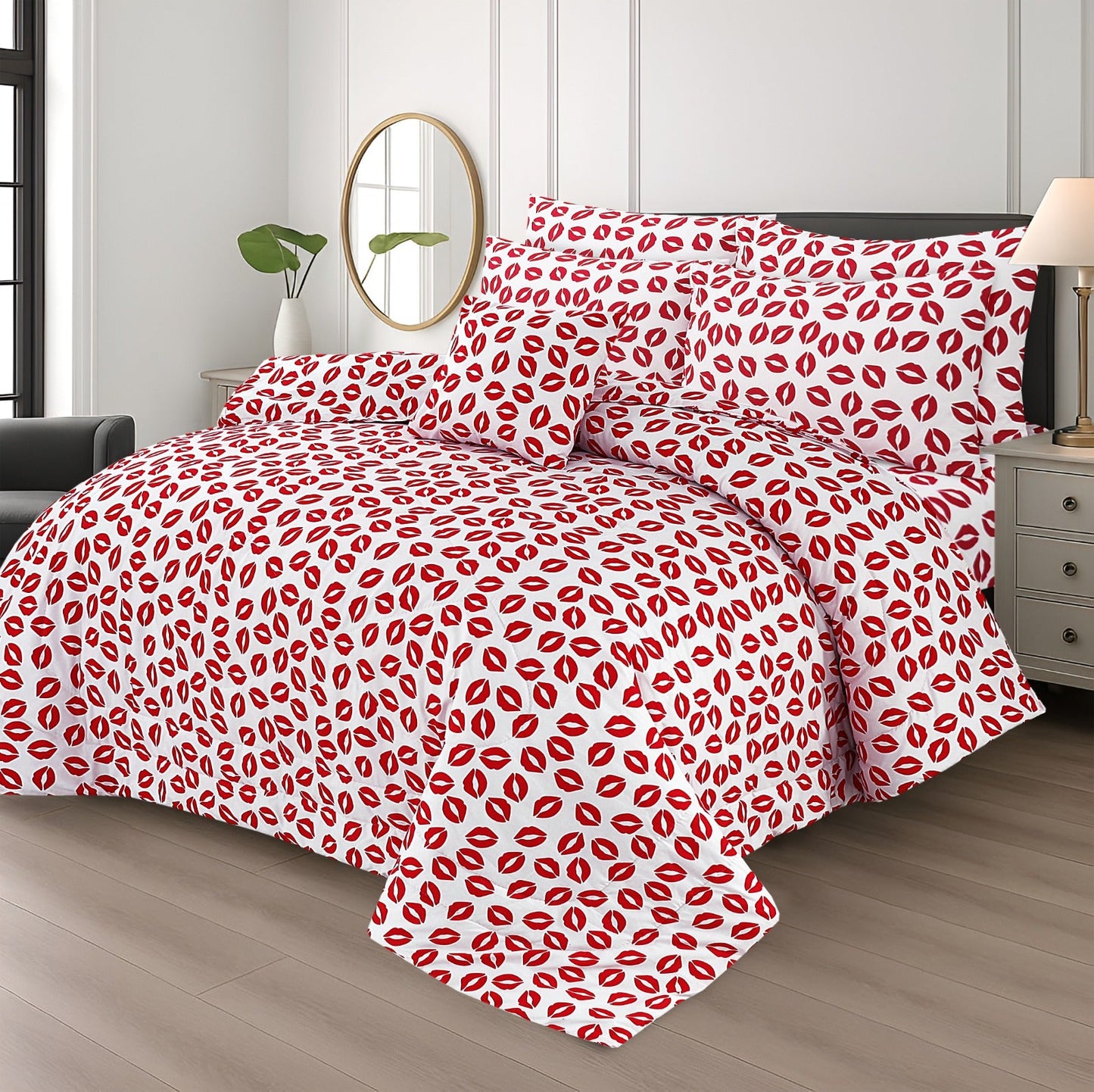 7 Pcs Comforter Set King Size Design KCC 00347