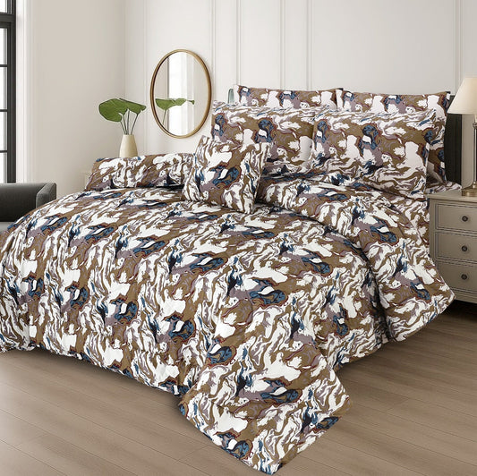 7 Pcs Comforter Set King Size Design KCC 00348