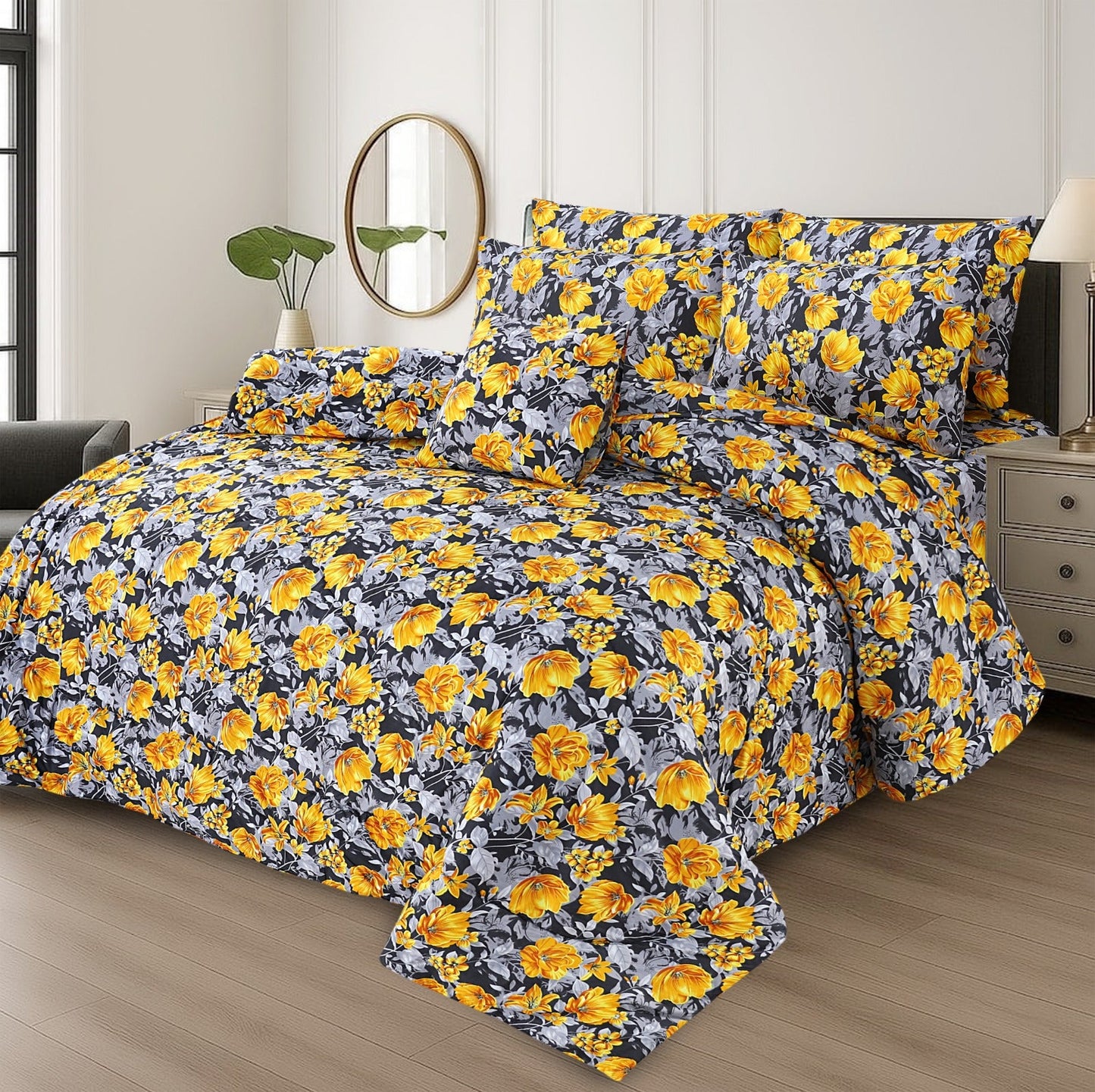 7 Pcs Comforter Set King Size Design KCC 00351