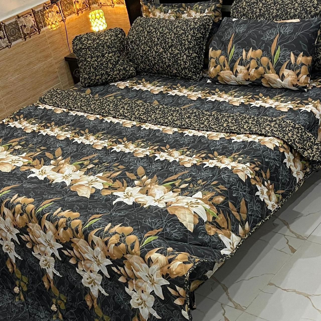 7 Pcs Comforter Set King Size Design KCC 00364