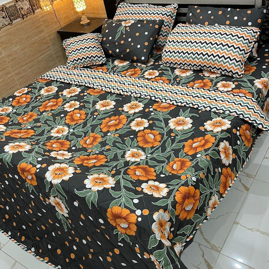 7 Pcs Comforter Set King Size Design KCC 00372