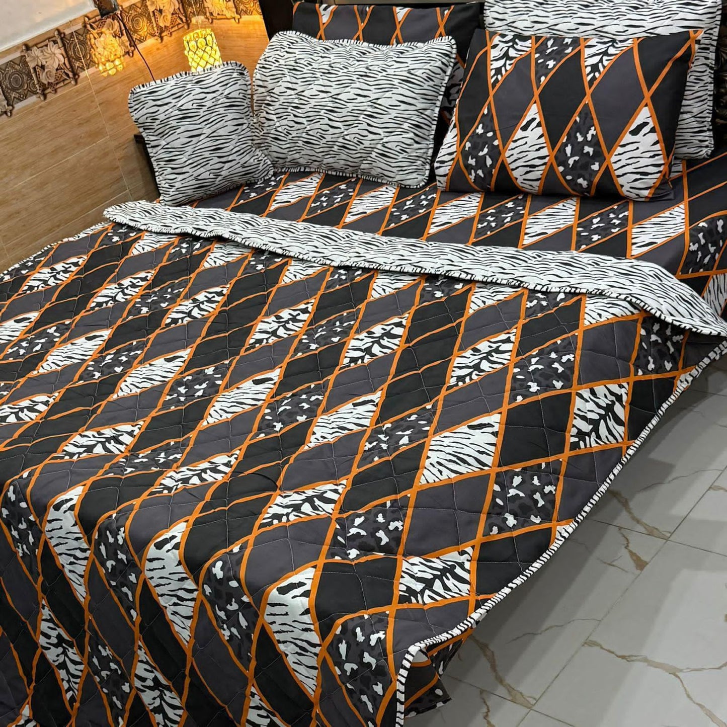 7 Pcs Comforter Set King Size Design KCC 00381