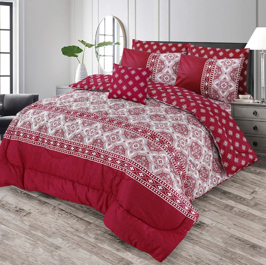 7 Pcs Comforter Set King Size Design KCC 00406