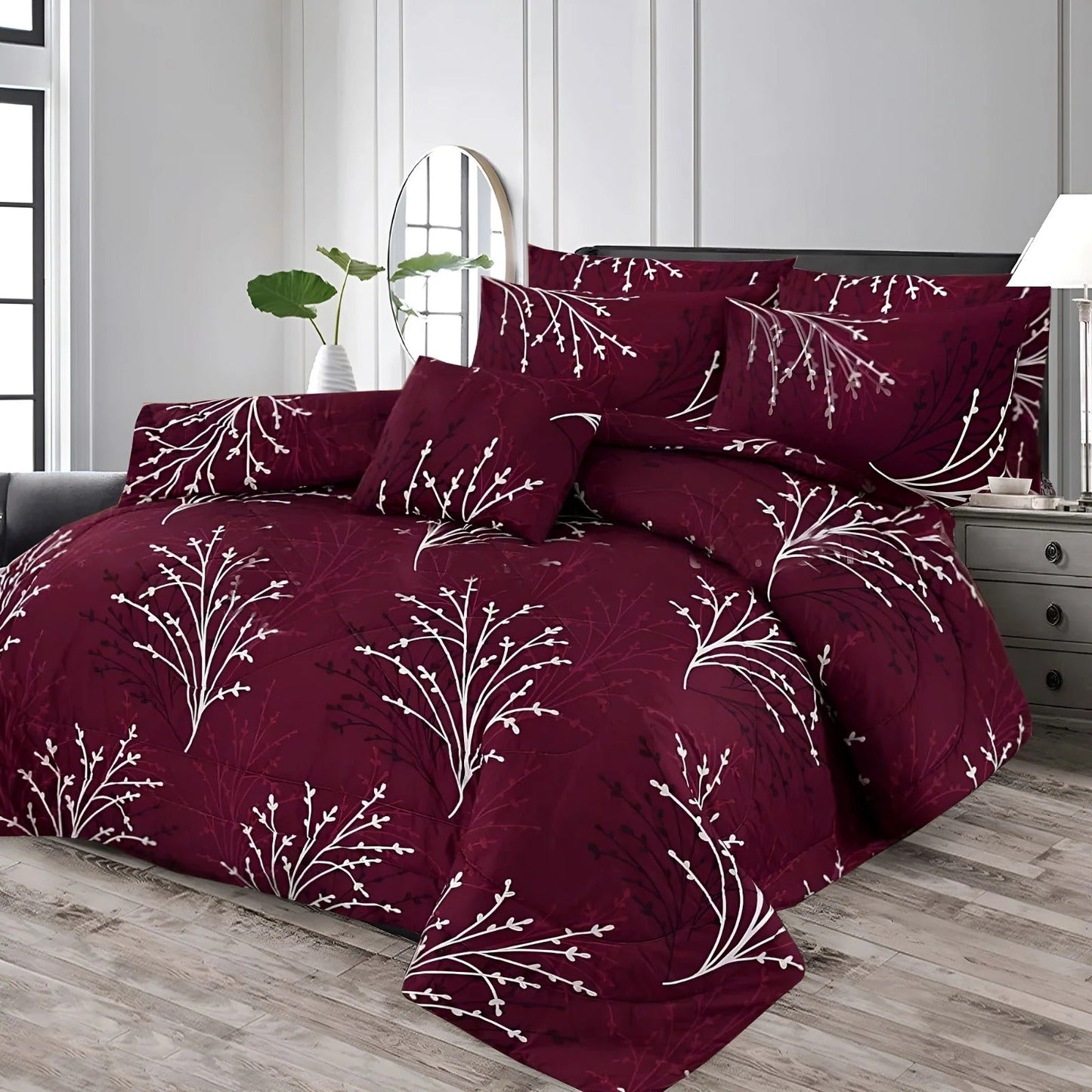 7 Pcs Comforter Set King Size Design KCC 00400