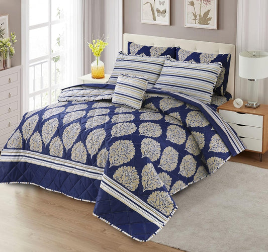 7 Pcs Comforter Set King Size Design KCC 00390