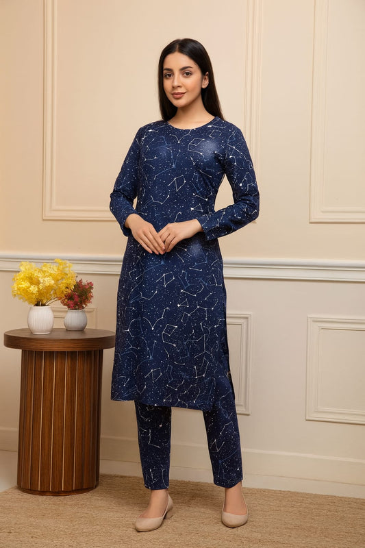 2 Piece – Cotton Digital Print Suit Design LS643