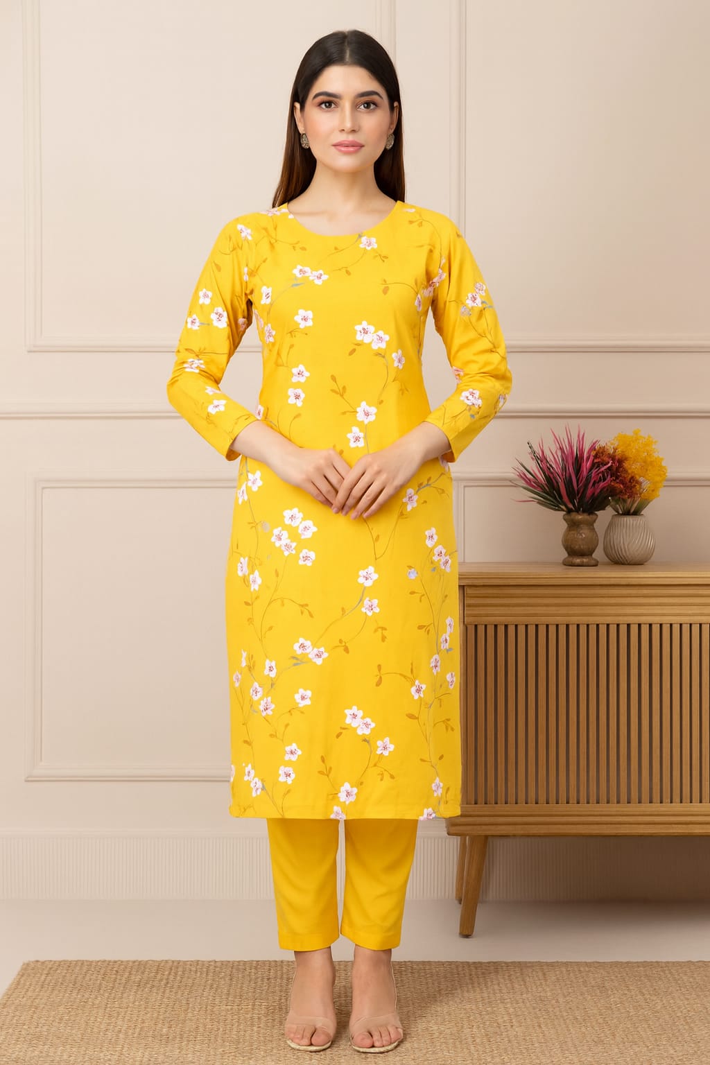 2 Piece – Cotton Digital Print Suit Design LS649