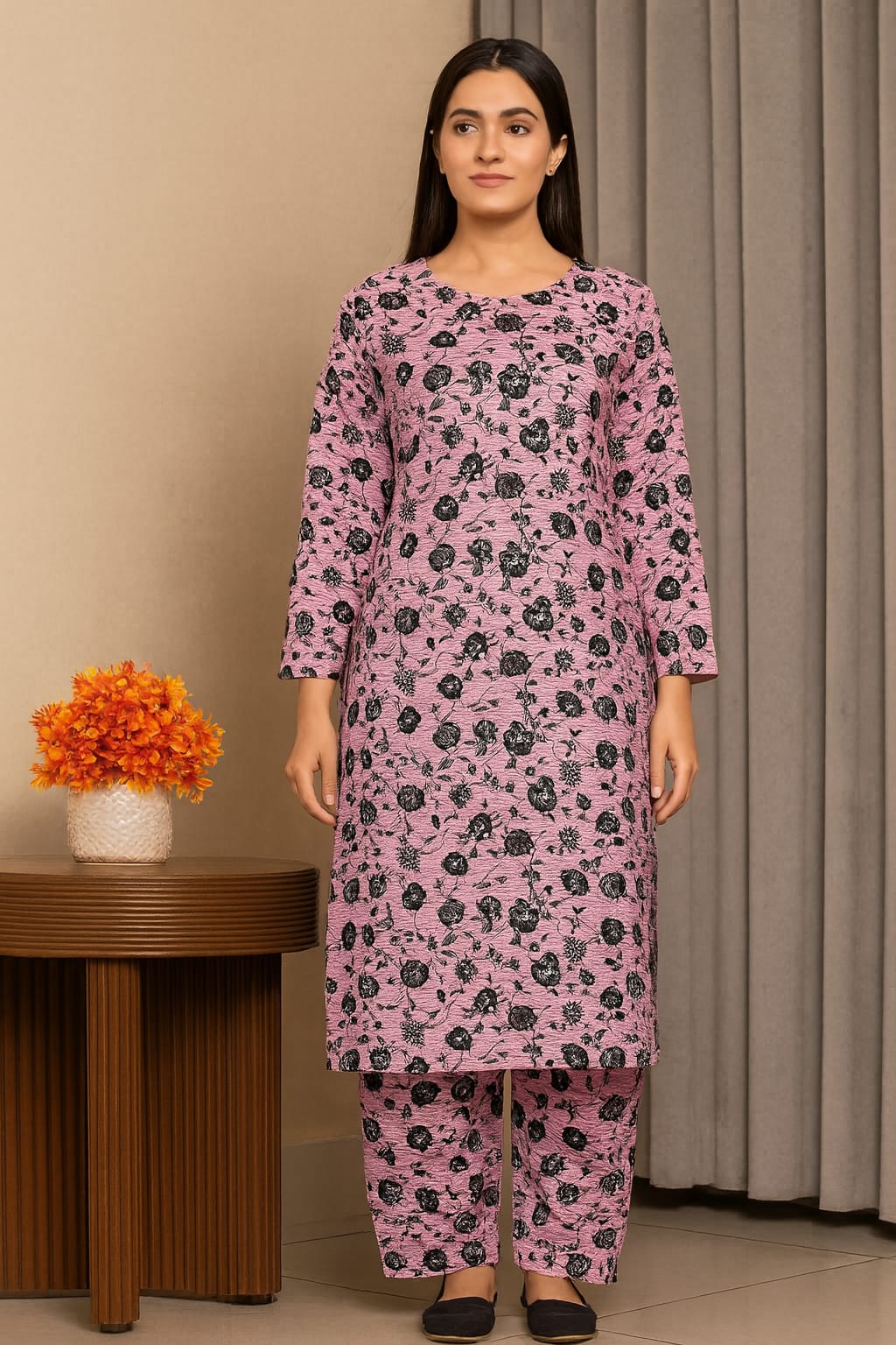 2 Piece – Cotton Digital Print Suit Design LS650