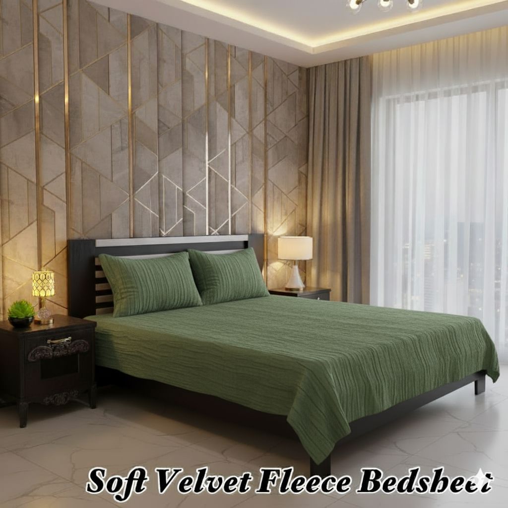Soft Velvet Fleece Bedsheet FLS06493