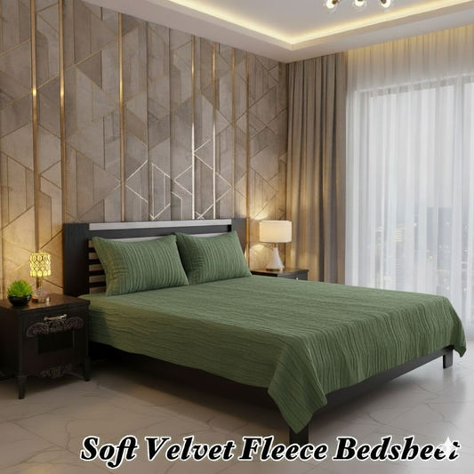 Soft Velvet Fleece Bedsheet FLS06493