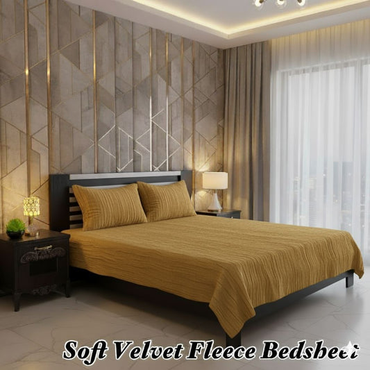 Soft Velvet Fleece Bedsheet FLS06489