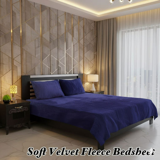 Soft Velvet Fleece Bedsheet FLS06492