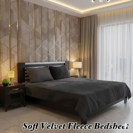 Soft Velvet Fleece Bedsheet FLS06490