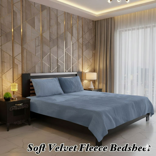 Soft Velvet Fleece Bedsheet FLS06491